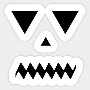 Scary pumpkin face Sticker